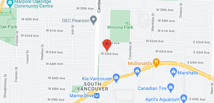 map of 469 W 63RD AVENUE